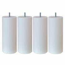 Jeux de 4 pieds cylindrique blanc